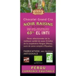 CHOCOLATE PASAS 63% EL ORO DE LOS ANDES