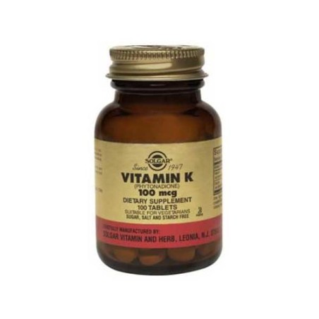 VITAMINA K1 100MCG 100CP SOLGAR