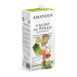CALDO POLLO ECOLÓGICO AMANDIN 1 L