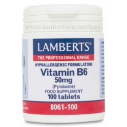 VITAMINA B6 50MG 100 CAP LAMBE
