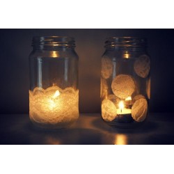 VELAS EN FRASCO DE CRISTAL