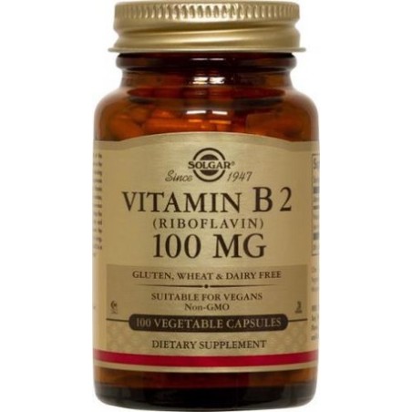 VITAMINA B2 100MG 100CP SOLGAR