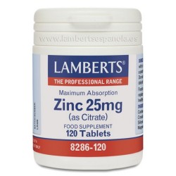 ZINC CITRATO 25MG 120TAB LAMB