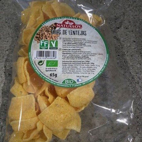 CHIPS DE LENTEJAS NATURSOY 65 GR.