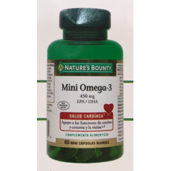 MINI OMEGA-3 450 MG EPA /DHA 60 MINI CAPSULAS NATURE'S BOUNT