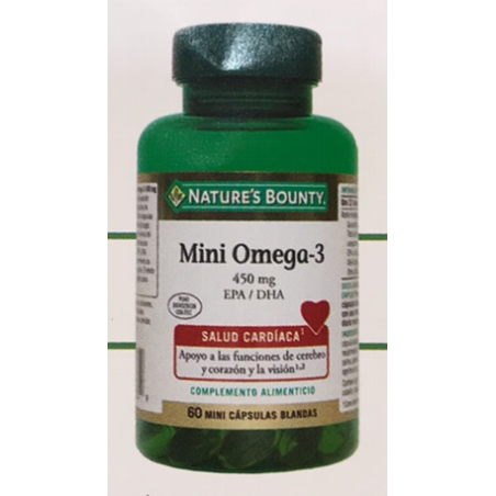MINI OMEGA-3 450 MG EPA /DHA 60 MINI CAPSULAS NATURE'S BOUNT