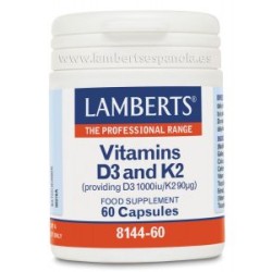 VITAMINA D3+K2 60cap LAMBERTS