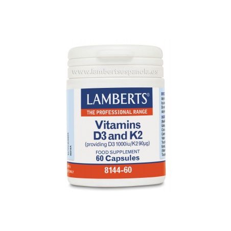 VITAMINA D3+K2 60cap LAMBERTS
