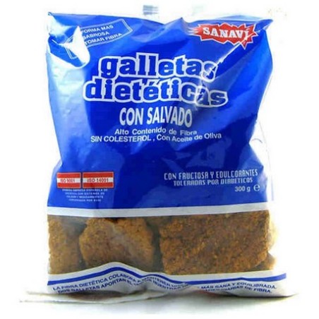 GALLETAS DIETETICAS SALVADO 300GR SANAVI