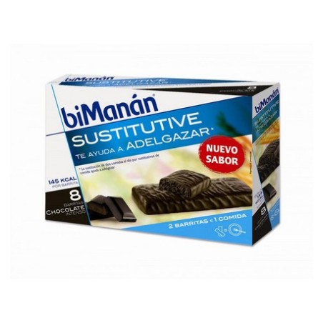 BIMANAN  CAJA BARRITAS DE CHOCOLATE INTENSO  8 BARRITAS