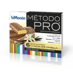 BIMANAN  PRO BARRITAS DE CHOCOLATE VAINILLA 6 BARRITAS