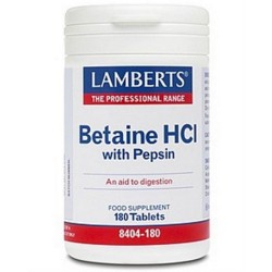 Betaina HCI 180 Lamberts | Suplemento digestivo eficaz