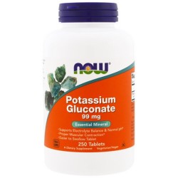 POTASIO GLUCONATO 99 MG  100 TABLETAS NOW