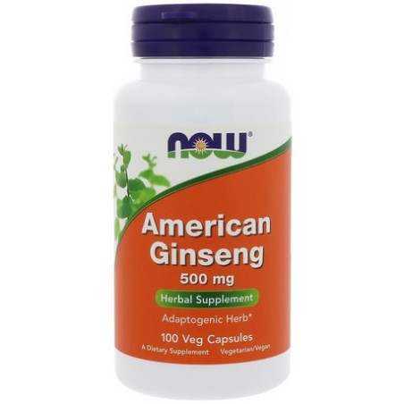 GINSENSG AMERICANO 100 CAPS 500MG NOW
