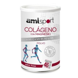 COLAGENO CON  MAGNESIO+VIT C, B1, B2, B6 Y POLVO SABOR FRESA