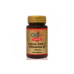 CALCIO 500+VIT. D 1000 100 TABLETAS  OBIRE