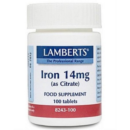 HIERRO CITRATO 14MG 100T LAMBT