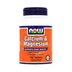 CALCIUM & MAGNESIUM 100 TABLETAS NOW