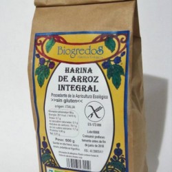 HARINA ARROZ INTEG. S/GLUTEN 500g BIOGREDOS