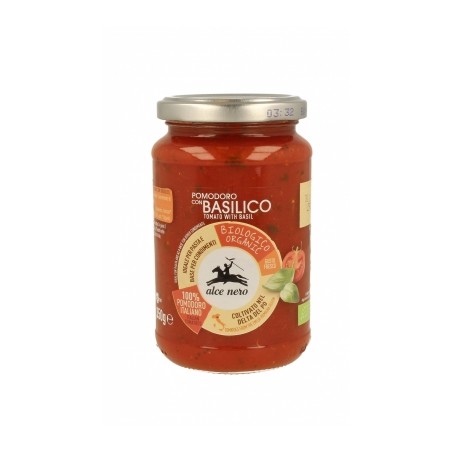 SALSA TOMATE C/ALBAHACA 350g BIO ALCE NERO