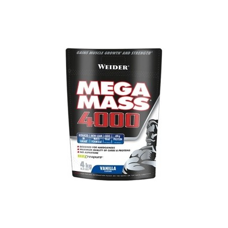 WEIDER MEGA MASS 4000 FRESA BAG NUEVA FORMULA 4 KG
