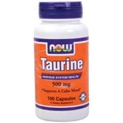 TAURINE 500MG 100CAPS NOW