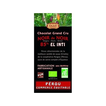 CHOCOLATE NEGRO 85%TBTA 100GR