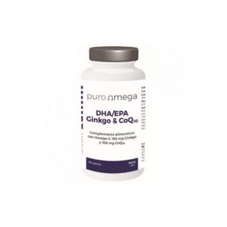 DHA/EPA GINKGO & Q10 60perlas PURO OMEGA