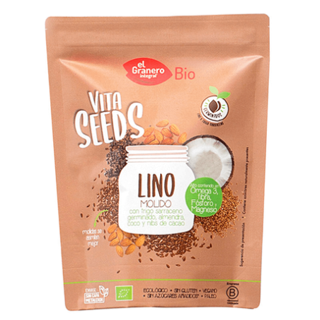 LINO, TRIGO SARRACENO, ALMENDRA, COCO, NIBS 300g BIO E/G