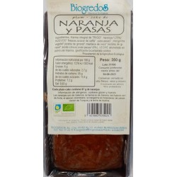 PLUM CAKE NARANJA Y PASAS 350g BIOGREDOS