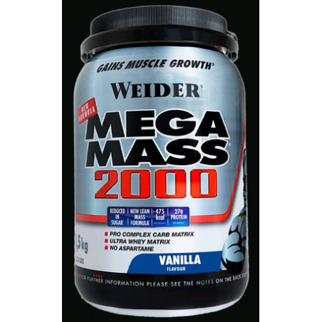 WEIDER MEGA MASS 2000 VAINILLA 1,5KG