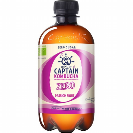 CAPTAIN KOMBUCHA ZERO 400ML PASSION FRUIT BIO