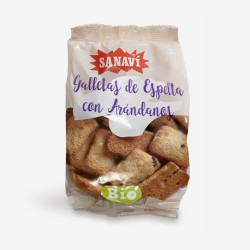 GALLETAS ESPELTA ARANDANOS BIO 200GR SANAVI