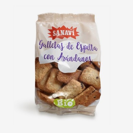 GALLETAS ESPELTA ARANDANOS BIO 200GR SANAVI
