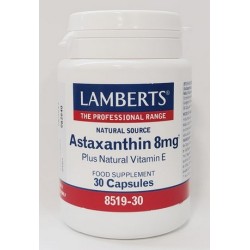 ASTAXANTINA 8MG CON VITAMINA E NATURAL 30 PERLAS LAMBERTS