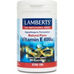 Vitamina E 400 iu · Lamberts · 180 Capsulas