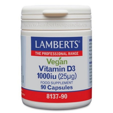 VITAMINA D3 VEGAN 1000UI 90CAPS LAMBERTS