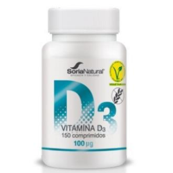 VITAMINA D3 SOTENIDA 100PG 150 COMP SORIA NATURAL