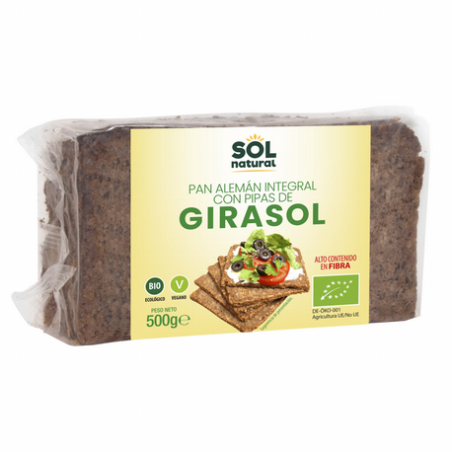 PAN ALEMAN PIPAS GIRASOL BIO 500GR SOL NATURAL