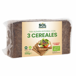 PAN ALEMAN 3 CEREALES BIO 500GR SOL NATURAL
