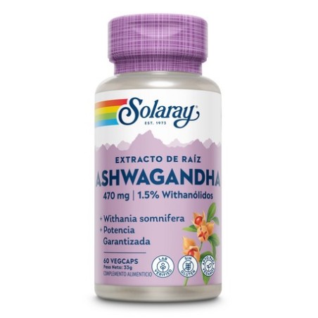 ASHWAGANDHA 470 MG 60CAPS SOLARAY