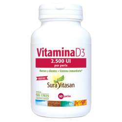 VITAMINA D3 2500 60PERLAS SURA VITASAN
