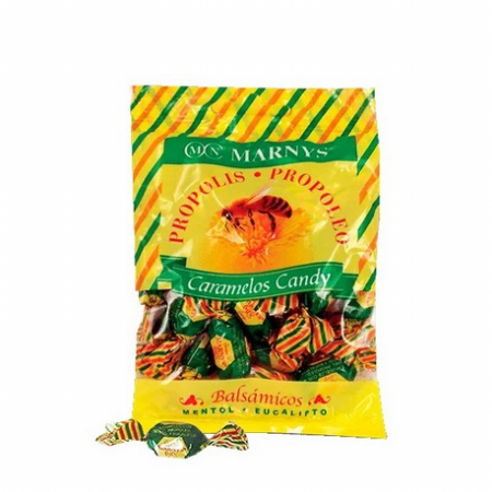 CARAMELOS DE PROPOLEO, MIEL, MENTOL Y EUCALIPTO Bolsa - 60 GR
