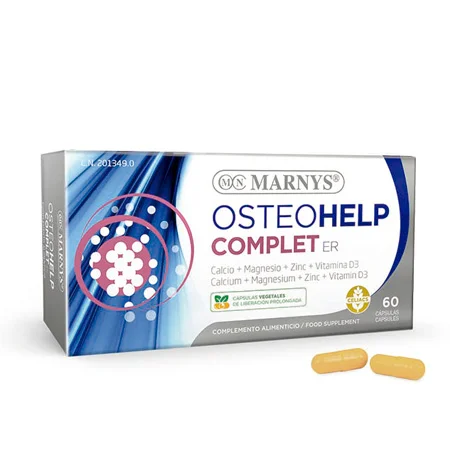Osteohelp Complet ER (Calcio, Magnesio, Zinz, Cobre, Manganeso, Selenio y Vitamina D3) 60 Cápsulas duras de liberación prolongad