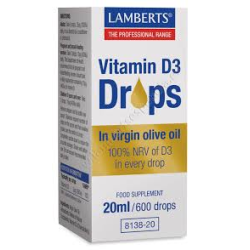 VITAMIN D3 LIQUIDO 20ML/600GOTAS LAMBERTS