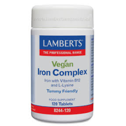 COMPLEJO DE HIERRO PARA VEGANOS 120TAB LAMBERTS