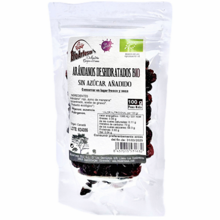 ARANDANO ROJO DESHIDRATADO BIO 100GR BIOARTESA