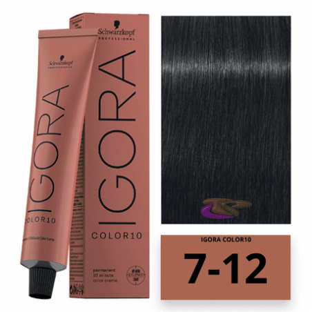 TINTE IGORA 7.12 RUBIO CENIZA IRISADO
