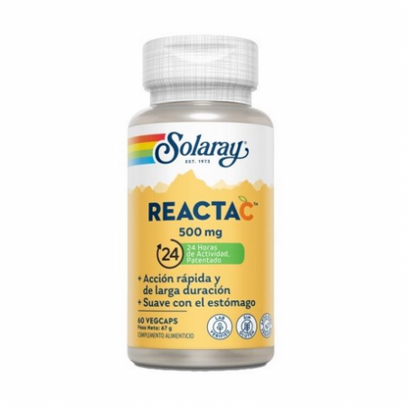 REACTA C 500 MG  60 CAPSULAS SOLARAY