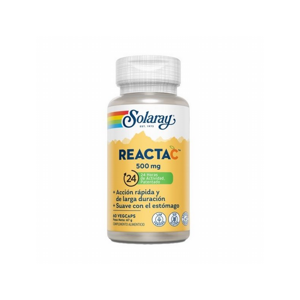 REACTA C 500 MG  60 CAPSULAS SOLARAY